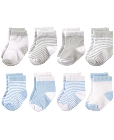 Hudson Baby Boys Eight-Pack of Everyday Crew Socks