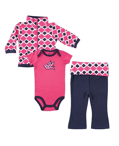 Yoga Sprout Toddler Girls Cotton Hoodie, Bodysuit or Tee Top, and Pant