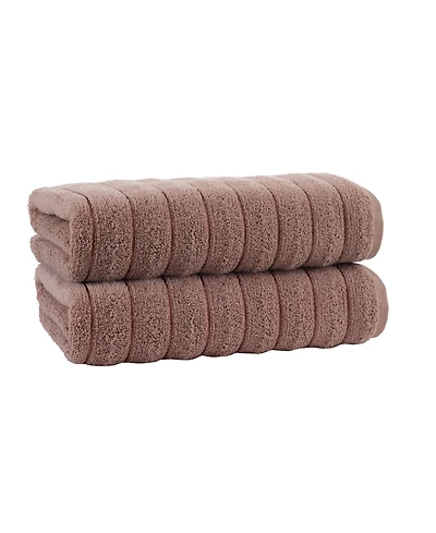 Depera Home Vague Turkish Cotton 2-Pc. Bath Sheet Set