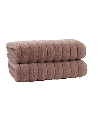 Depera Home Vague Turkish Cotton 2-Pc. Bath Sheet Set