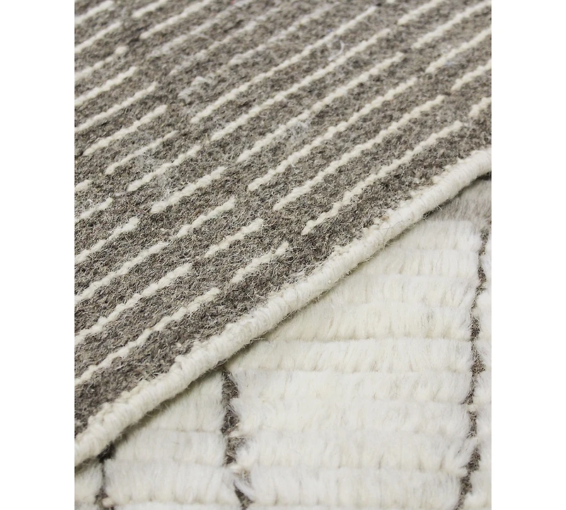 Bashian Natural Wool Nat-20 Ivory/Gray 3'6" x 5'6" Area Rug