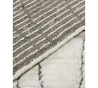 Bashian Natural Wool Nat-20 Ivory/Gray 3'6" x 5'6" Area Rug