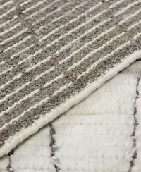 Bashian Natural Wool Nat 20 Ivory Gray Area Rug
