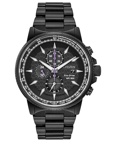 Marvel by Citizen Black Panther Chronograph Black Bracelet Watch 42mm