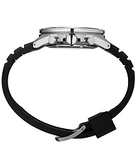 Seiko Men's Chronograph Black Silicone Strap Watch 43.9mm