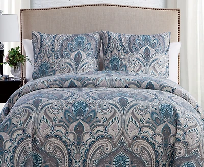 Vcny Home Lawrence Pinsonic Reversible 3-Pc. Quilt Set, King