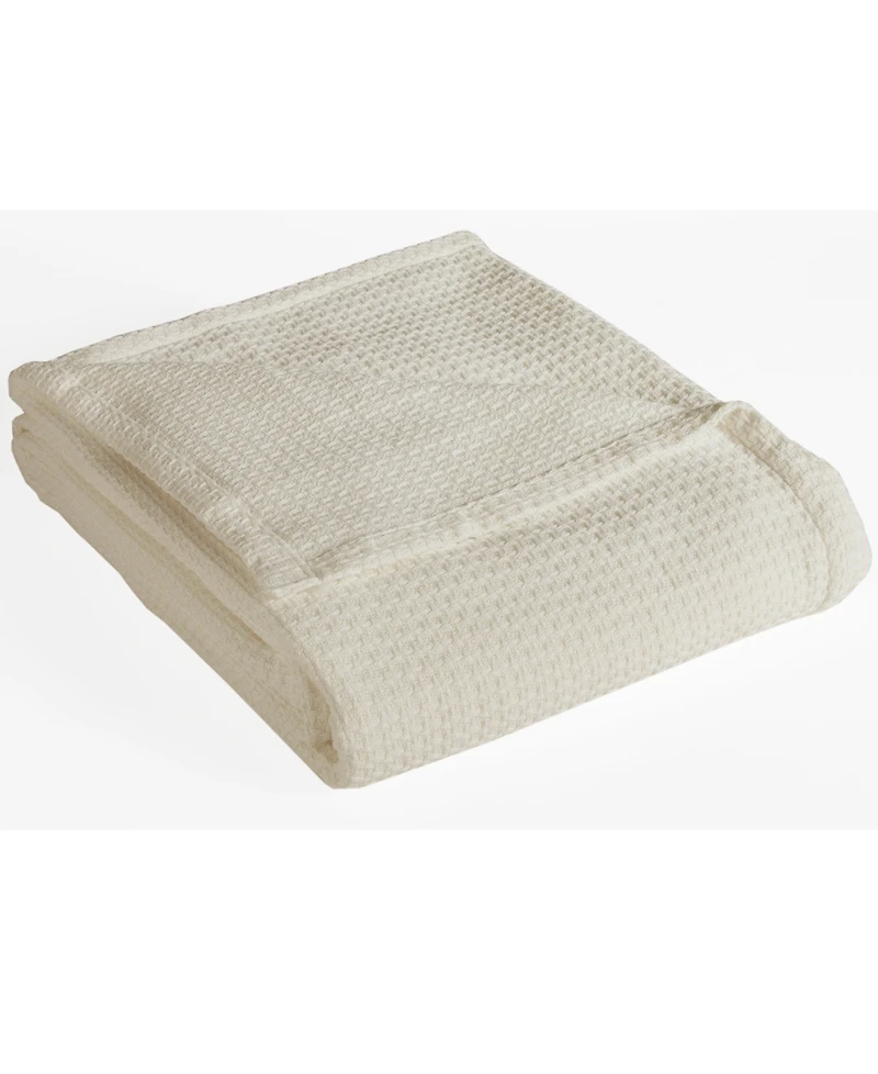 Beatrice Home Grand Hotel Waffle Knit Cotton Blanket