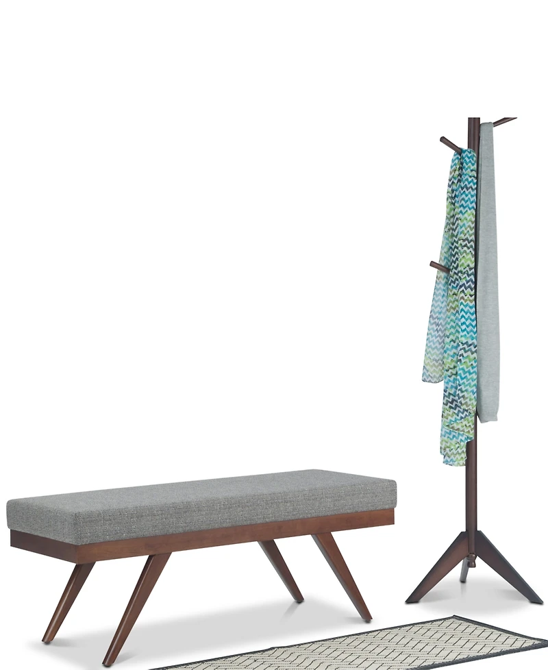 Chanelle Mid Century Modern Rectangle Ottoman Bench