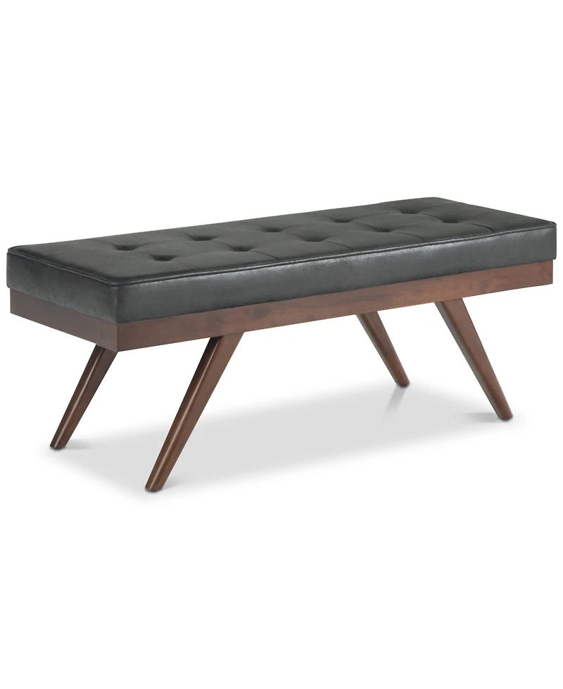 Pierce Mid Century Modern Rectangle Ottoman Bench
