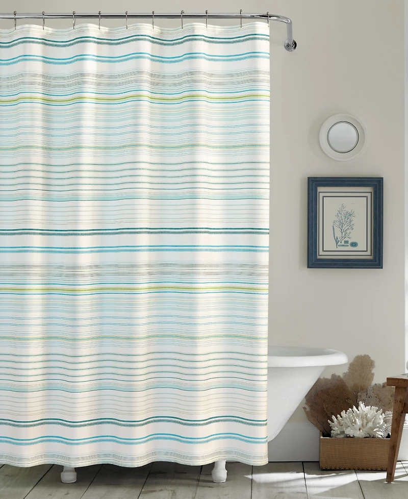 Tommy Bahama Home La Scala Breezer Cotton Shower Curtain, 72" x 72"