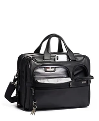 Tumi Alpha 3 Expandable Organizer Leather Laptop Brief