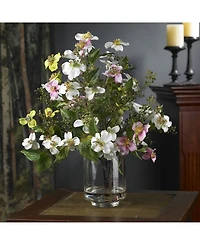 Nearly Natural Dogwood Silk Flower Arrangement