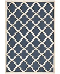 Safavieh Courtyard CY6903 Navy and Beige 5'3" x 7'7" Sisal Weave Outdoor Area Rug