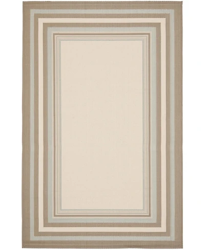 Safavieh Courtyard CY7896 Beige and Blue 5'3" x 7'7" Outdoor Area Rug