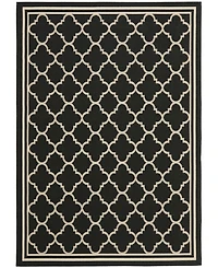 Safavieh Courtyard CY6918 Black and Beige 5'3" x 7'7" Outdoor Area Rug