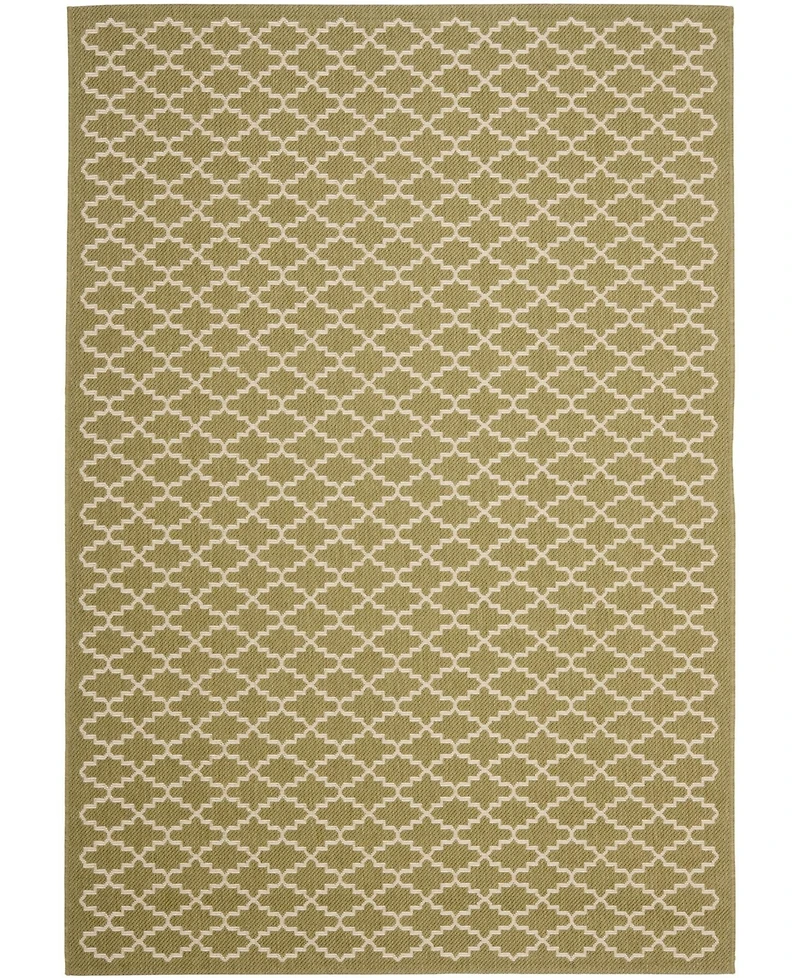 Safavieh Courtyard CY6919 Green and Beige 5'3" x 7'7" Sisal Weave Outdoor Area Rug