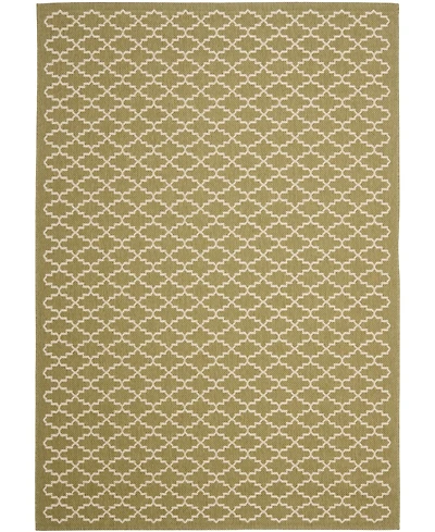 Safavieh Courtyard CY6919 Green and Beige 5'3" x 7'7" Sisal Weave Outdoor Area Rug