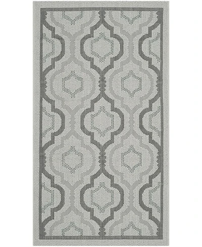 Safavieh Courtyard CY7938 Light Grey and Anthracite 5'3" x 7'7" Outdoor Area Rug