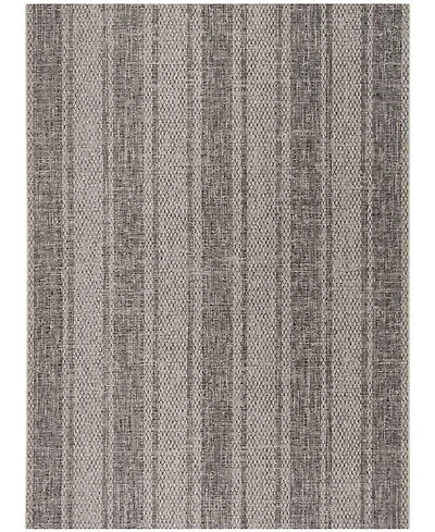 Safavieh Courtyard CY8736 Light Gray and Black 8' x 11' Sisal Weave Outdoor Area Rug