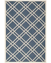 Safavieh Courtyard CY6923 Navy and Beige 5'3" x 7'7" Sisal Weave Outdoor Area Rug