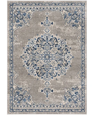 Safavieh Brentwood BNT867 Light Gray and Blue 5'3" x 7'6" Area Rug