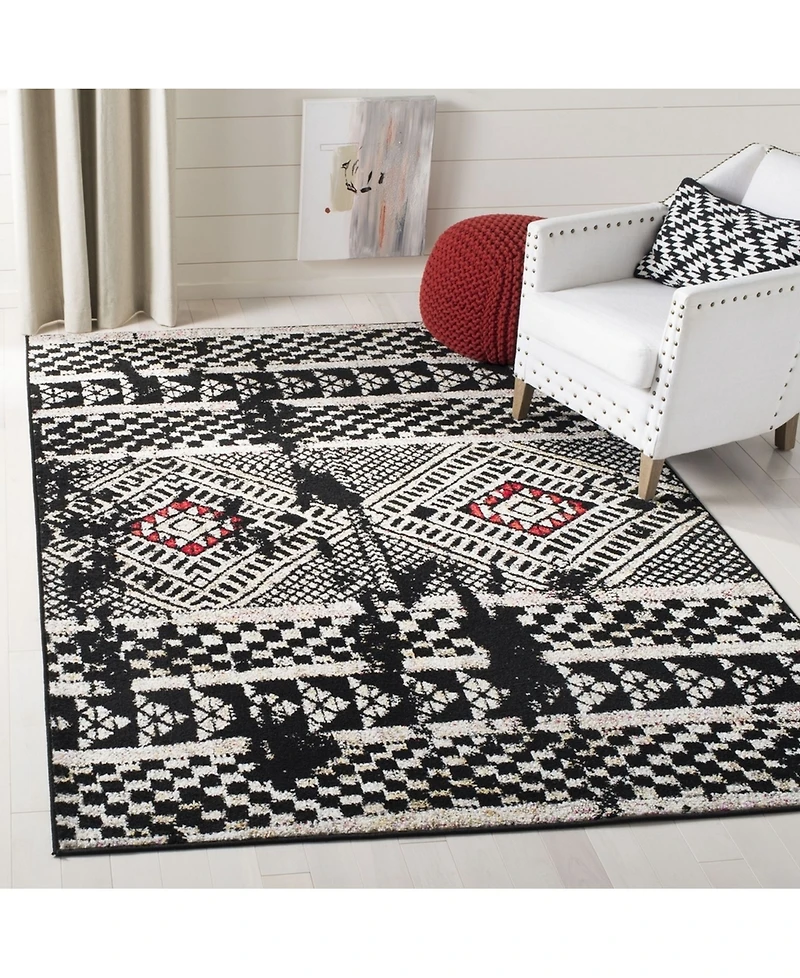 Safavieh Adirondack 202 Black and Light Gray 5'1" x 7'6" Area Rug