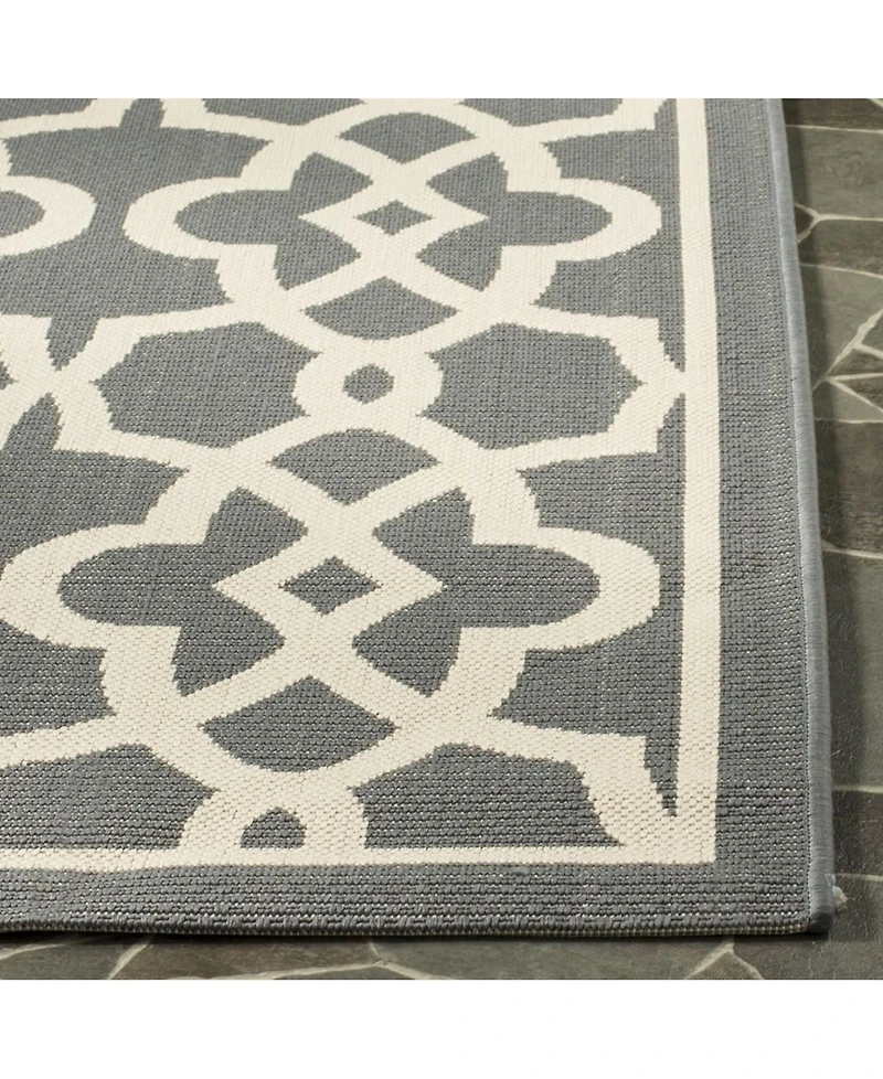 Safavieh Courtyard CY6071 Gray and Beige 5'3" x 7'7" Outdoor Area Rug
