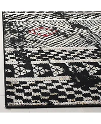 Safavieh Adirondack 202 Black and Light Gray 5'1" x 7'6" Area Rug