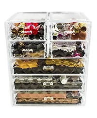Sorbus 6 Drawer Acrylic Makeup Organizer Case for Cosmetics, and jewelry - Drawers with Diamond Detail
