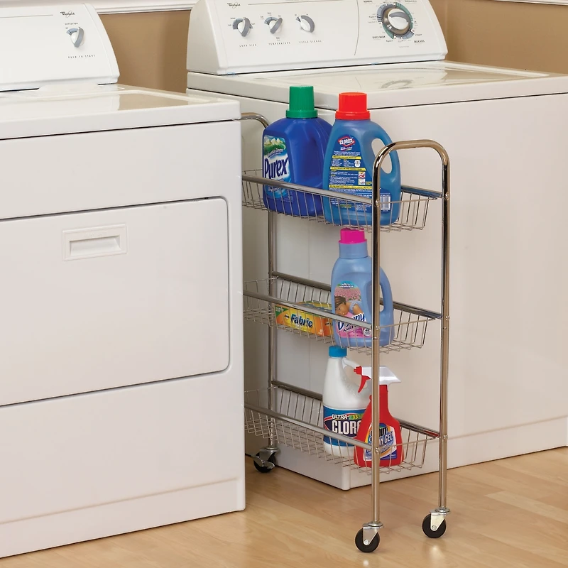 Household Essentials Chrome 9" Utility Cart