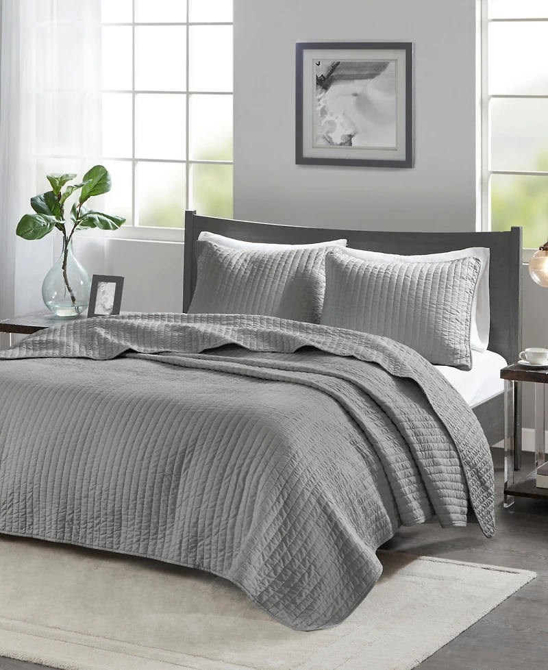 Madison Park Keaton Quilted 3-Pc. Quilt Set, King/California King