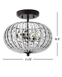 Jonathan Y Catalina Metal /Acrylic Led Semi-Flush Mount