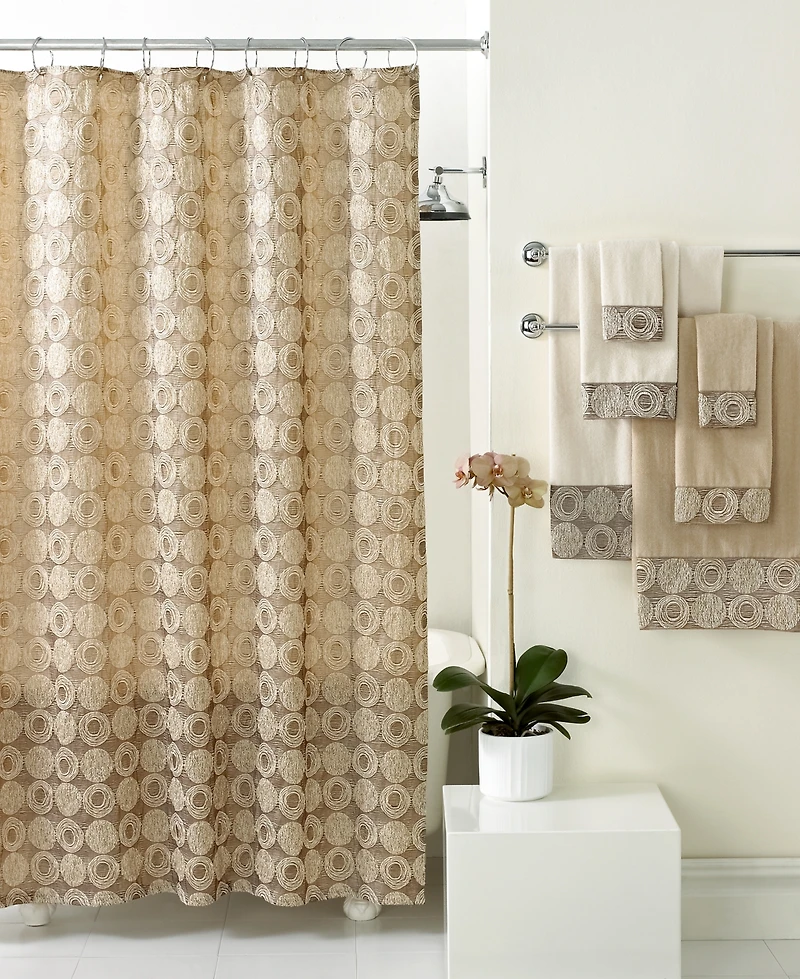 Avanti Galaxy Circle Printed Shower Curtain, 72" x