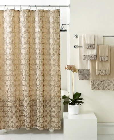 Avanti Galaxy Circle Printed Shower Curtain, 72" x