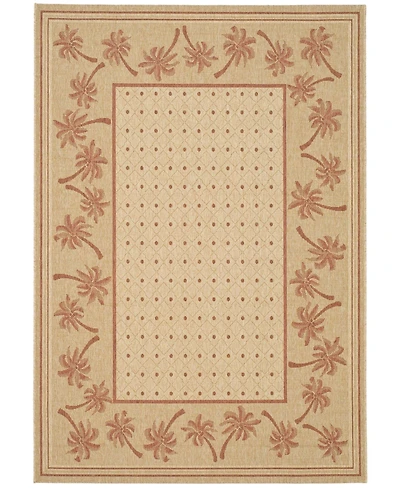 Safavieh Courtyard CY5148 Ivory and Rust 5'3" x 7'7" Sisal Weave Outdoor Area Rug