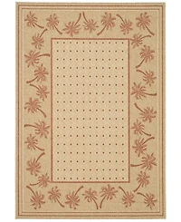 Safavieh Courtyard CY5148 Ivory and Rust 5'3" x 7'7" Sisal Weave Outdoor Area Rug