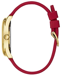 Guess Women's Red Silicone Strap Watch 40mm