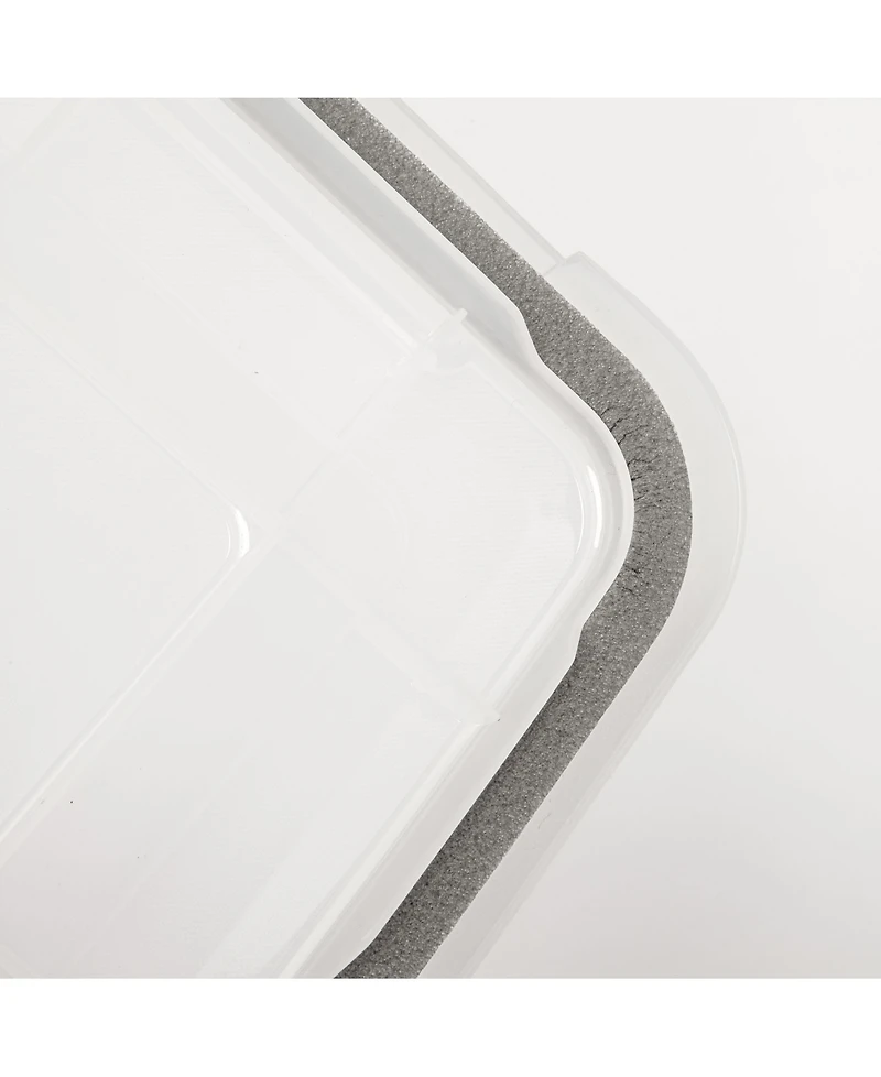 Iris 30.6qt Weatherpro Airtight Plastic Storage Bin with Lid and Seal and Secure Latching Buckles
