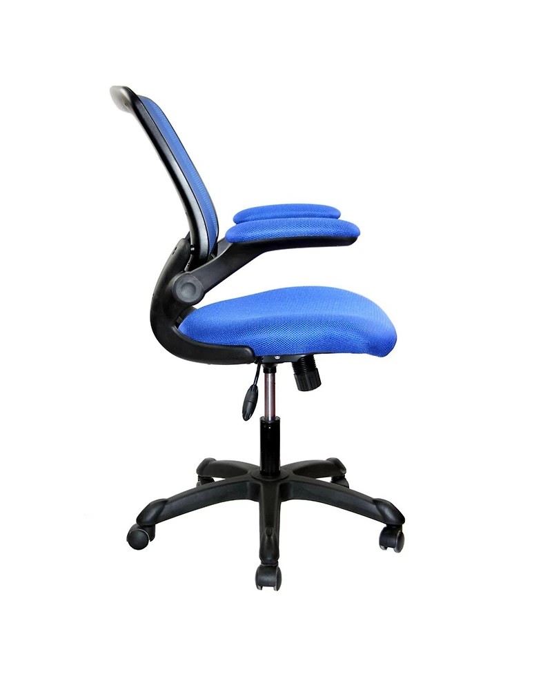 Techni Mobili Mesh Office Chair with Lumbar Support and Flip-Up Arms