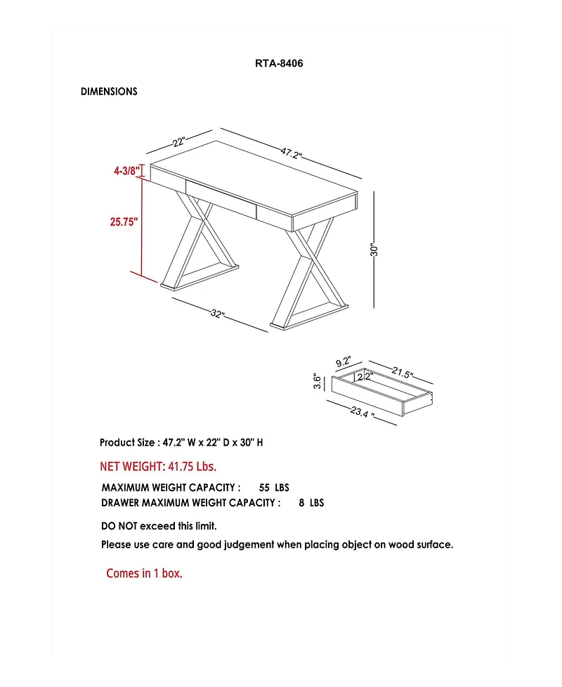 Techni Mobili Trendy Writing Desk