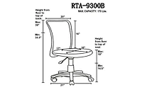 Techni Mobili Mesh Task Office Chair