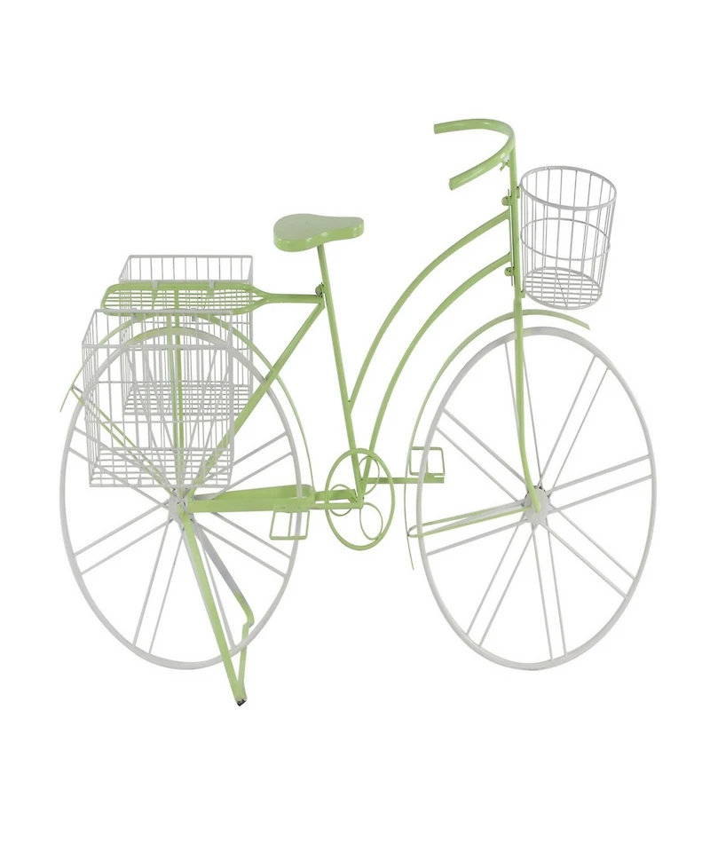 Rosemary Lane Eclectic Tin Bicycle Plant Stand