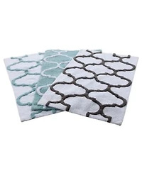 Saffron Fabs Geometric Non Skid Cotton Bath Rug