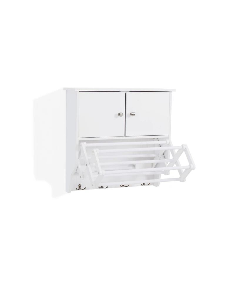 Danya B Wall Mount Drying Rack with Cabinet