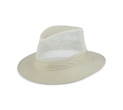Men's Washed Twill Mesh Safari Hat