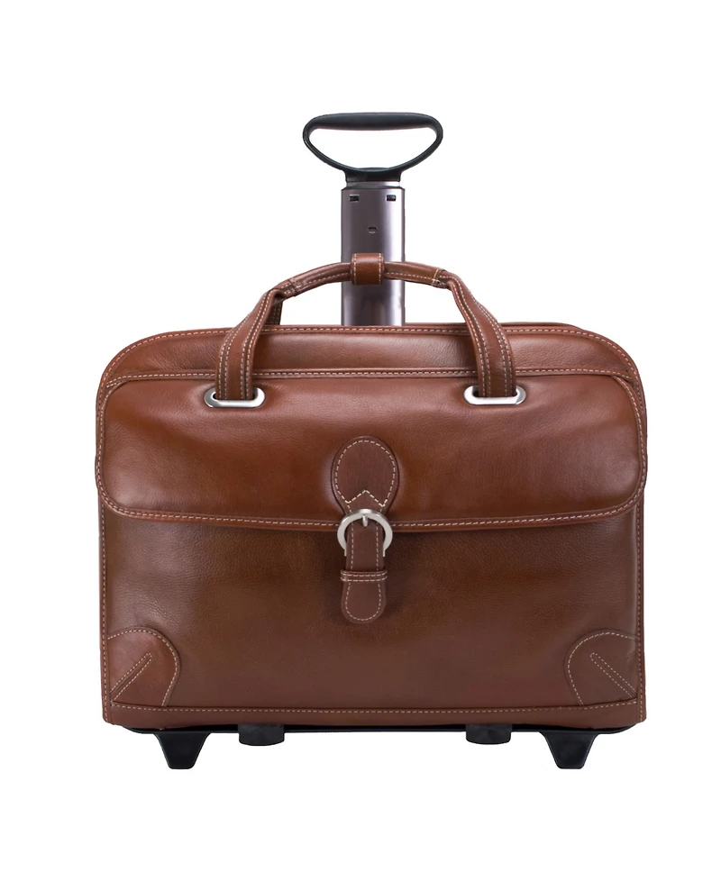 McKlein Siamod Carugetto Patented Detachable -Wheeled Laptop Briefcase