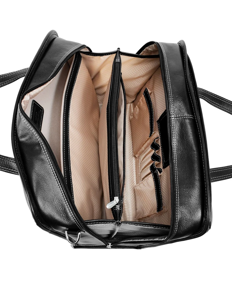 McKlein Siamod Carugetto Patented Detachable -Wheeled Laptop Briefcase