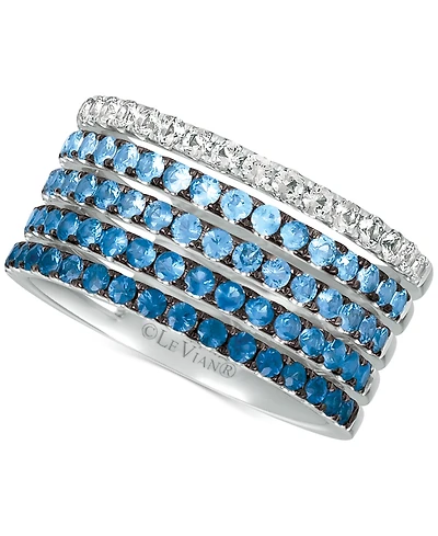 Le Vian Denim Ombre Sapphire (1-1/4 ct. t.w.) & Vanilla Sapphires (1/3 Ring 14k White Gold