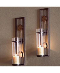 Danya B. Set of Two Contemporary Metal Wall Sconces