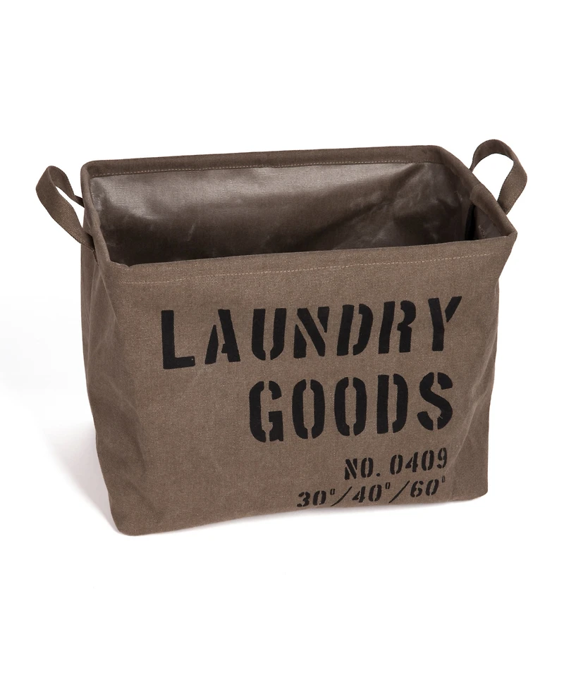 Danya B Army Canvas Laundry Basket